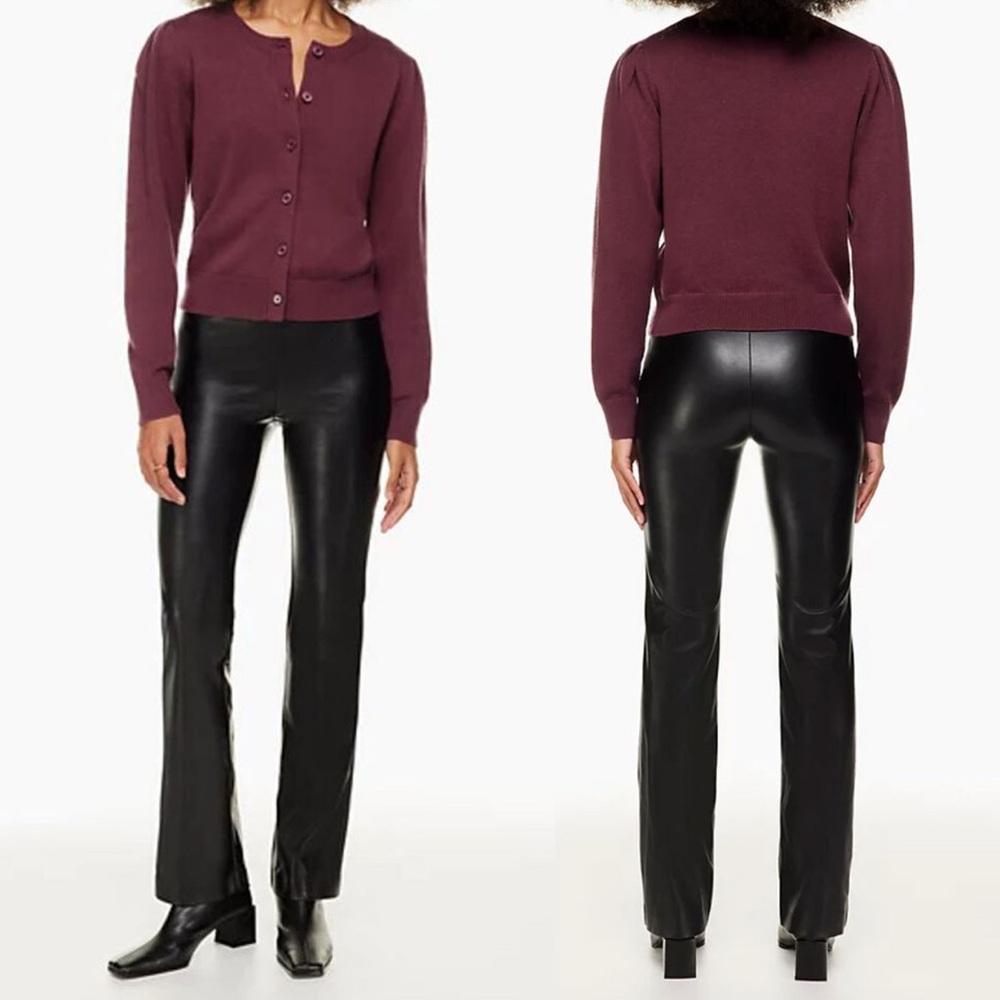 Wilfred Black Leather Pants